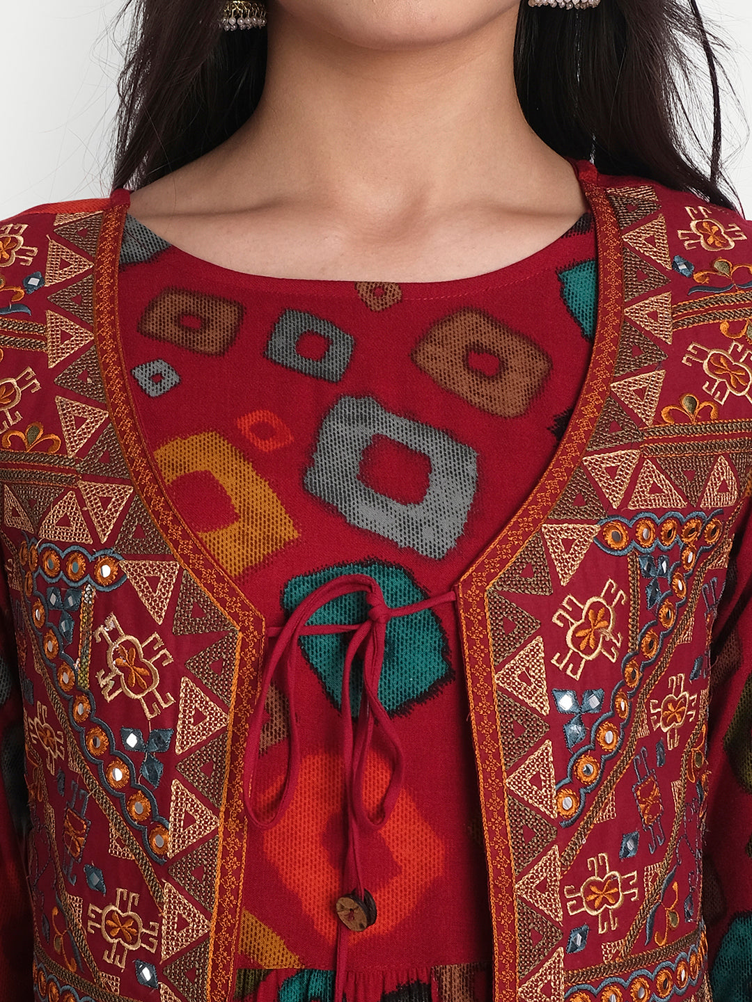 Radhika Emporium Womens' Multicolor Jaipuri Rajasthani Printed Cotton Maxi  Frock Long Kurti : Amazon.in: Fashion